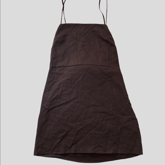 Urban Renewal Eco Linen Smocked Back Mini Dress sz L - Picture 4 of 9